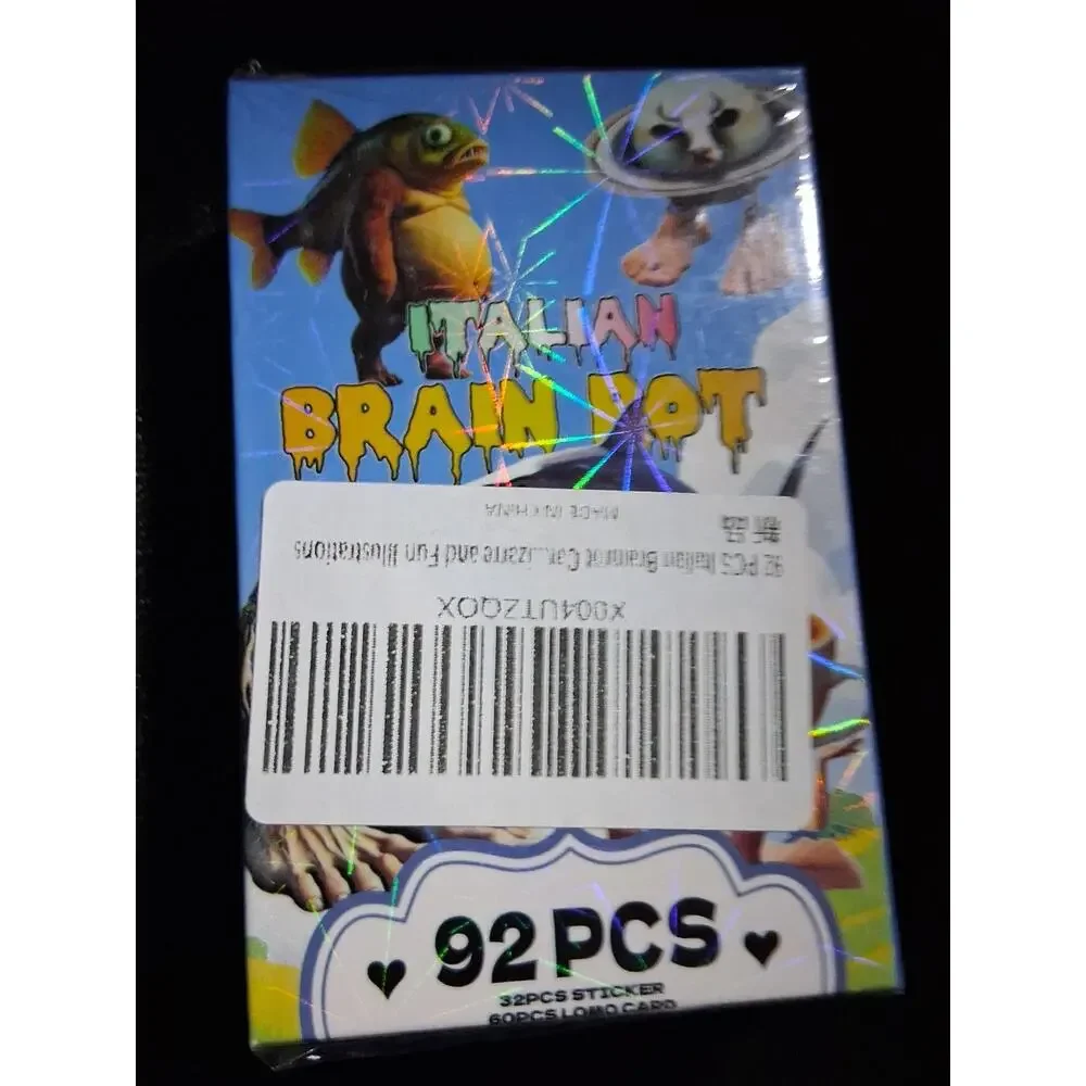 Italian Brain Rot Stickers/cards 92 Pieces 4 sealed packs